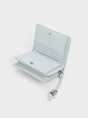 Augustine Sculptural-Detail Small Wallet, Sea Salt Blue, hi-res