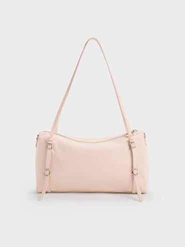 Levy Nylon Shoulder Bag, Soft Pink, hi-res