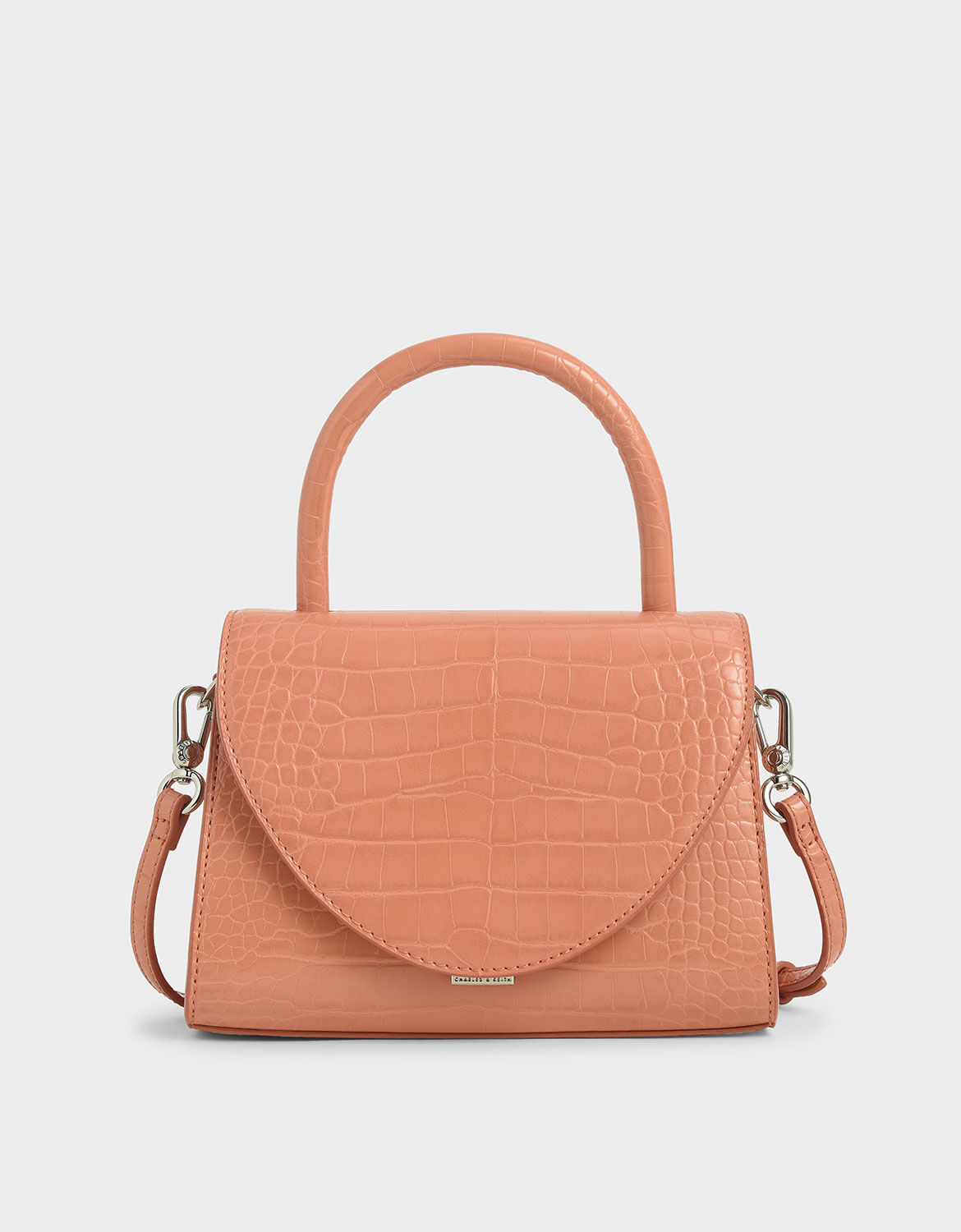charles & keith structured top handle bag