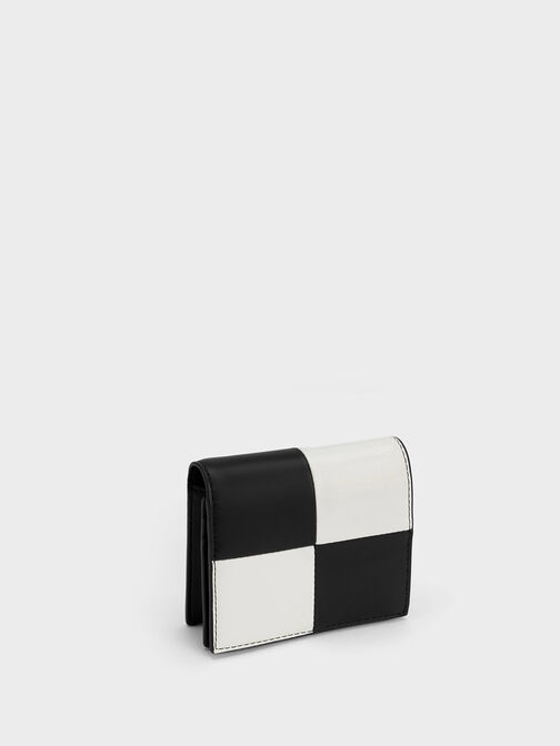 Georgette Checkered Small Wallet, Multi, hi-res