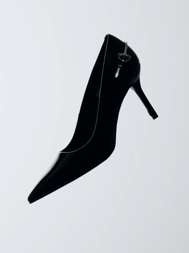 Erinna Metallic-Accent Pointed-Toe Pumps, Black Box, hi-res