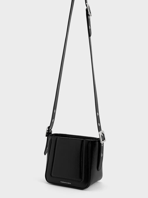 Petra Boxy Bucket Bag, Noir, hi-res