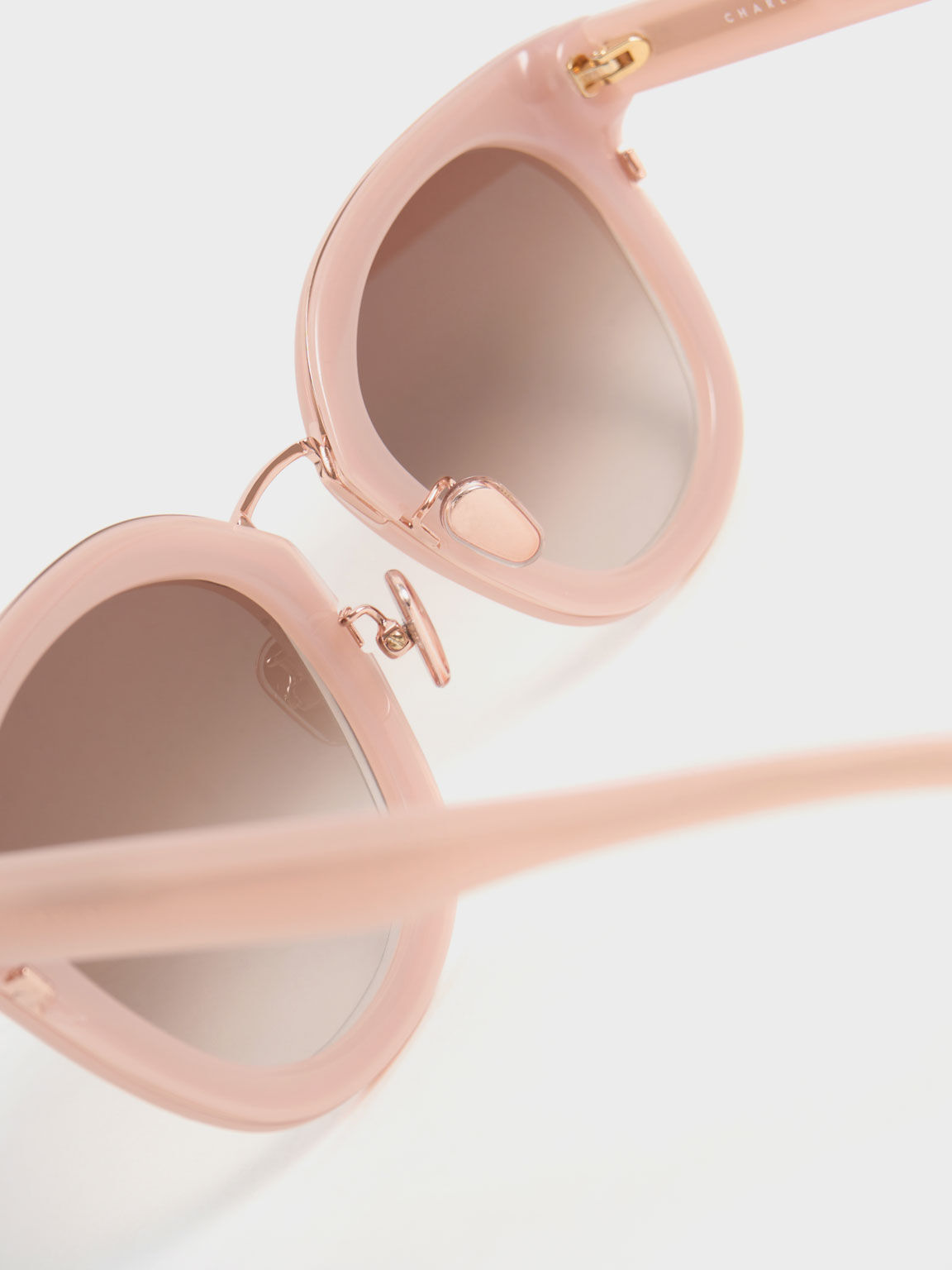 圓框貓眼墨鏡, 粉紅色, hi-res
