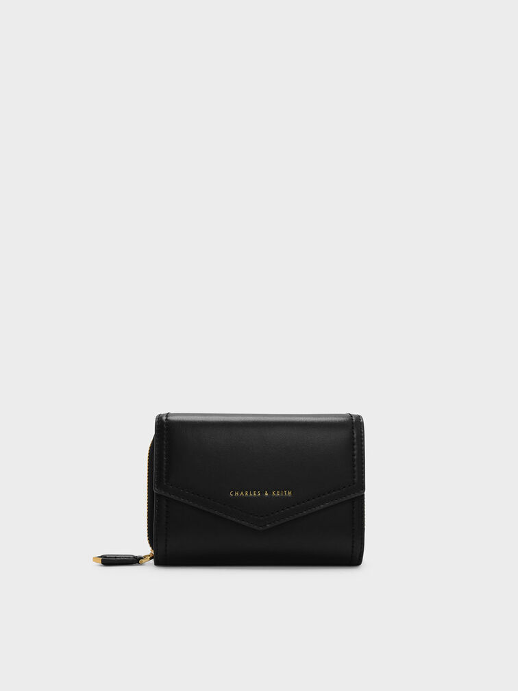 Envelope Small Wallet, Black, hi-res