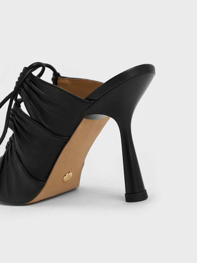 Landis Leather Tie-Around Pumps, Black, hi-res