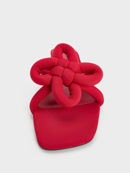 Sandalias con nudo de trébol, Rojo, hi-res