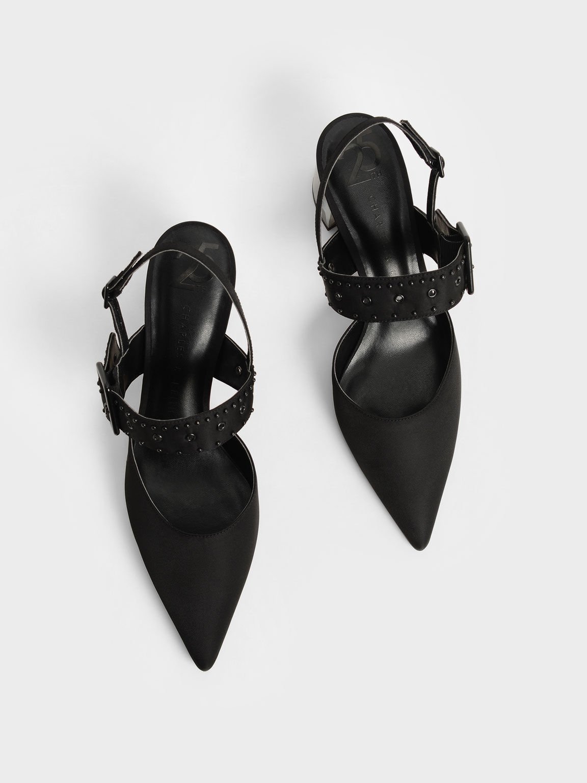 Sepphe 渲染粗跟鞋, 黑色, hi-res