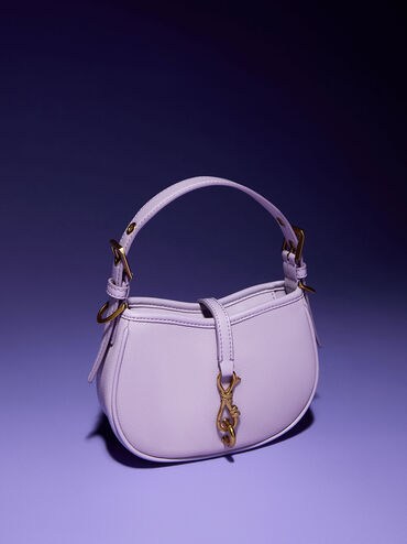 Thessaly Metallic Accent Bag, Lilac, hi-res