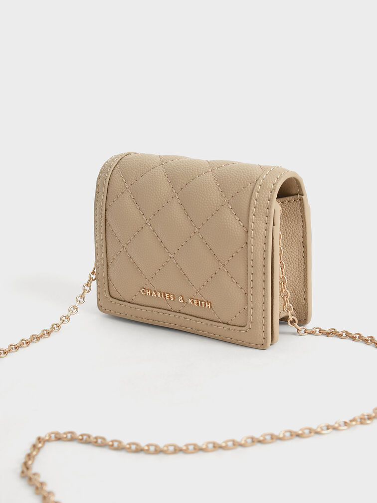 Charles & Keith Women's Micaela Quilted Card Holder