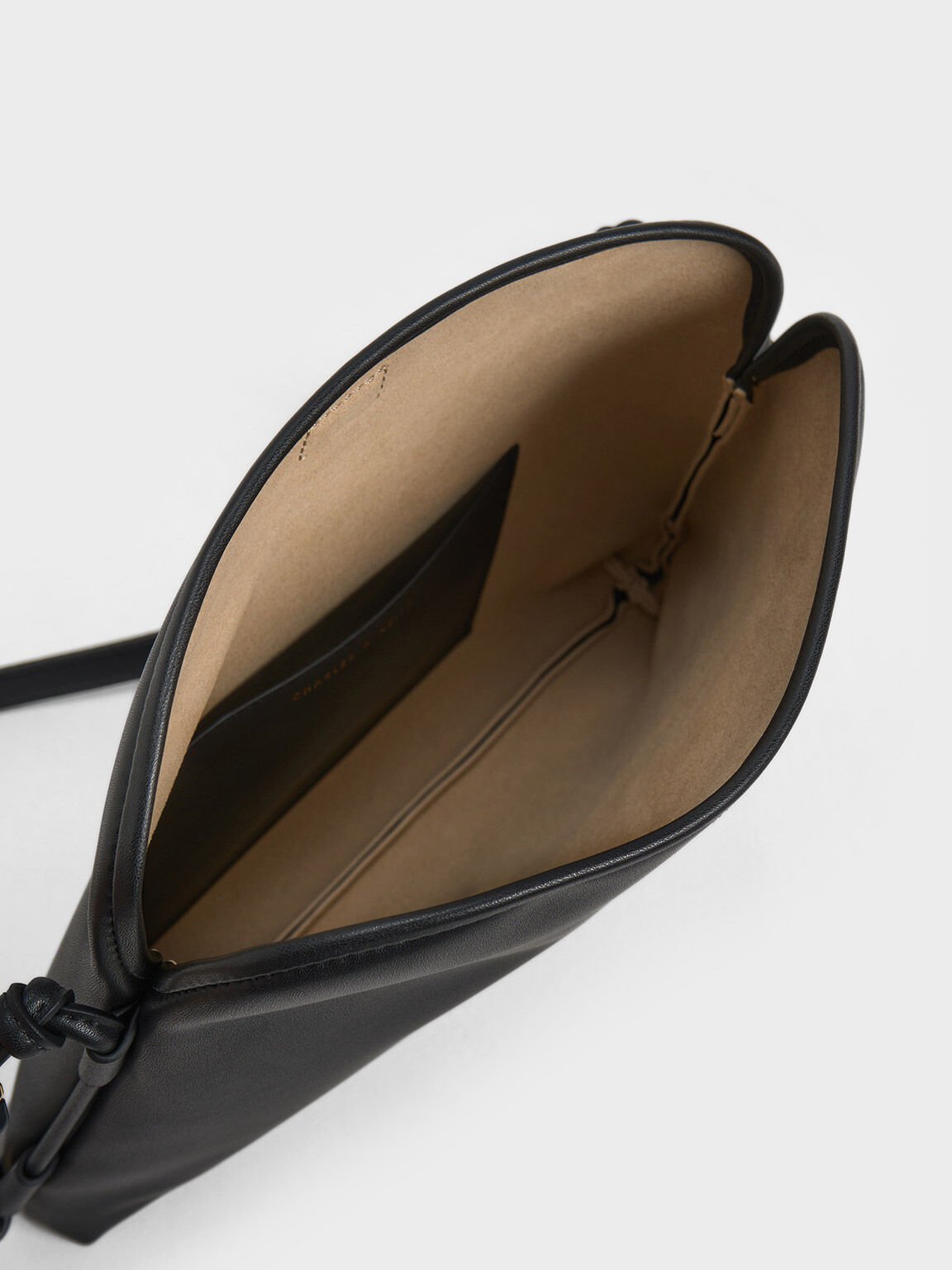 Cube Knotted Hobo Bag, Black, hi-res