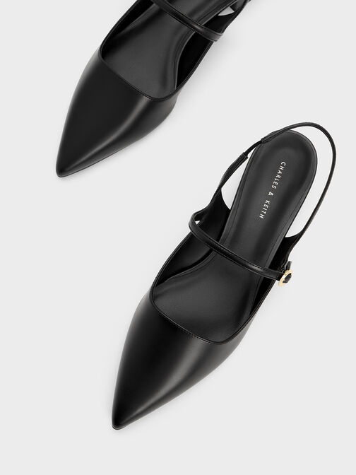Roxane Slingback Mary Jane Flats, Black, hi-res