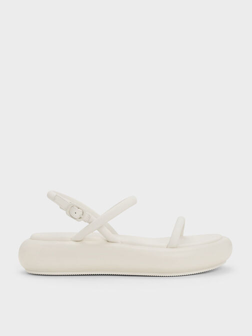 Keiko Padded Flatform Sandals, Chalk, hi-res