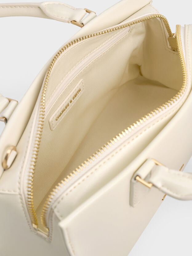 Mini bolso tote Kerry, Crema, hi-res