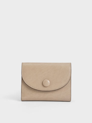 Willow Front Flap Mini Wallet, Beige, hi-res