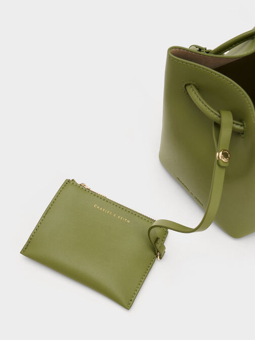 Cube Knotted Bucket Bag, Pistachio, hi-res