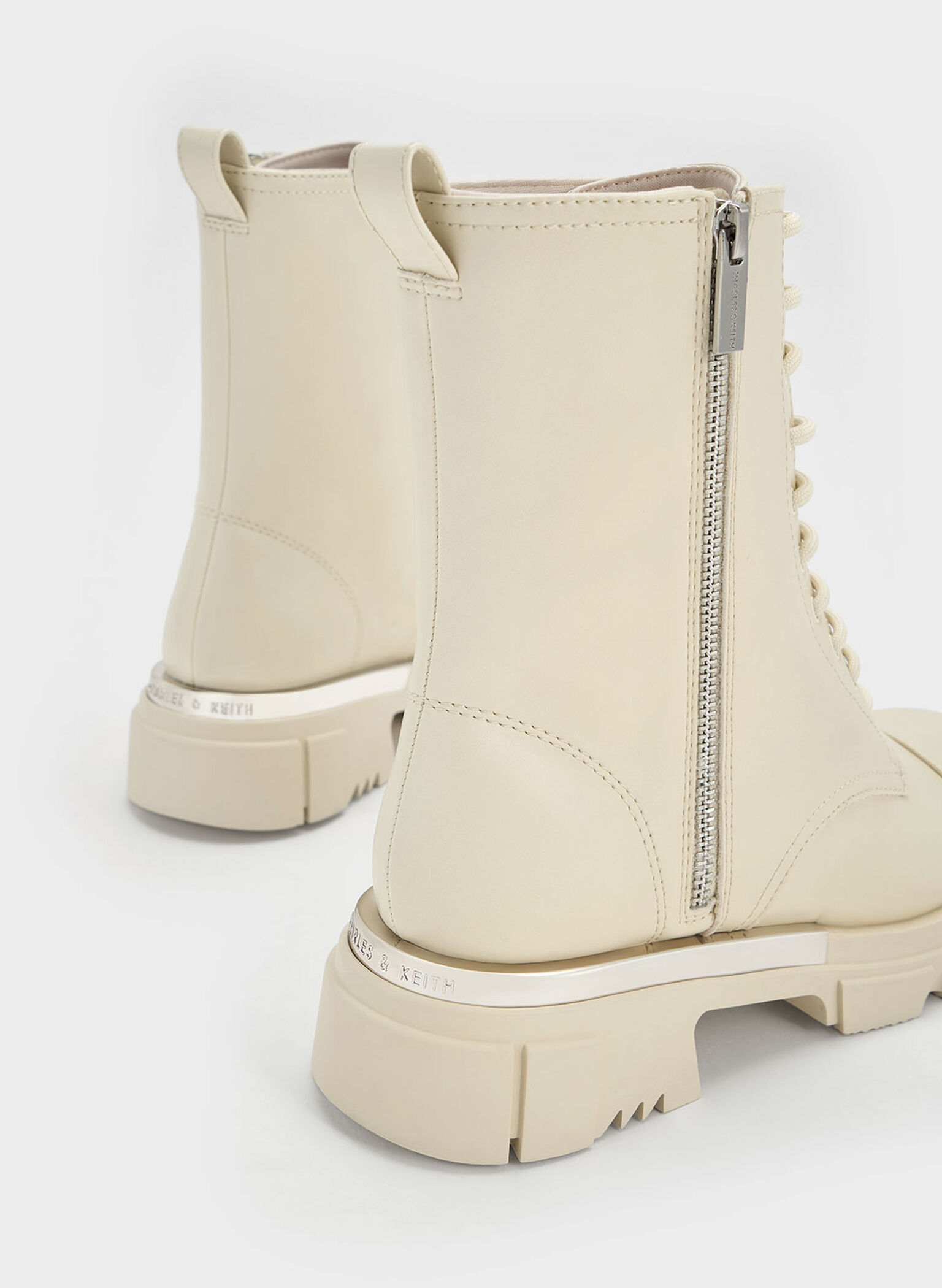 Dakota Lace-Up Boots, Chalk, hi-res