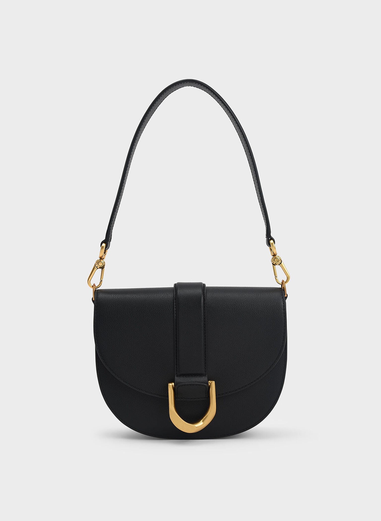 CHARLES & KEITH Quilted Chain Strap Bag  Black quilted bag, Chain strap bag,  Bag straps