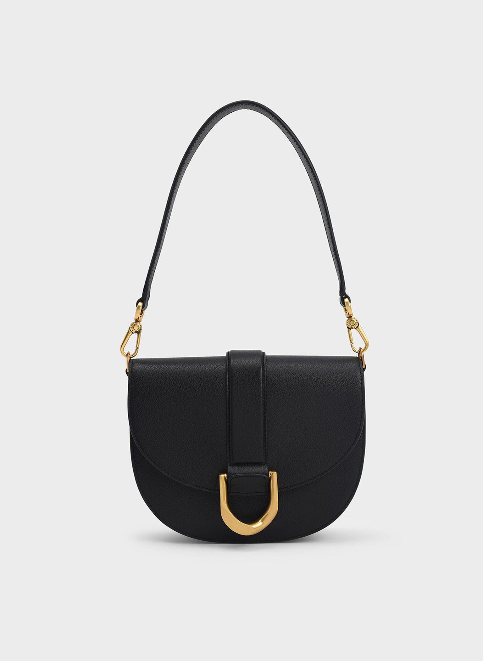 CHARLES & KEITH Quilted Chain Strap Bag  Black quilted bag, Chain strap bag,  Bag straps