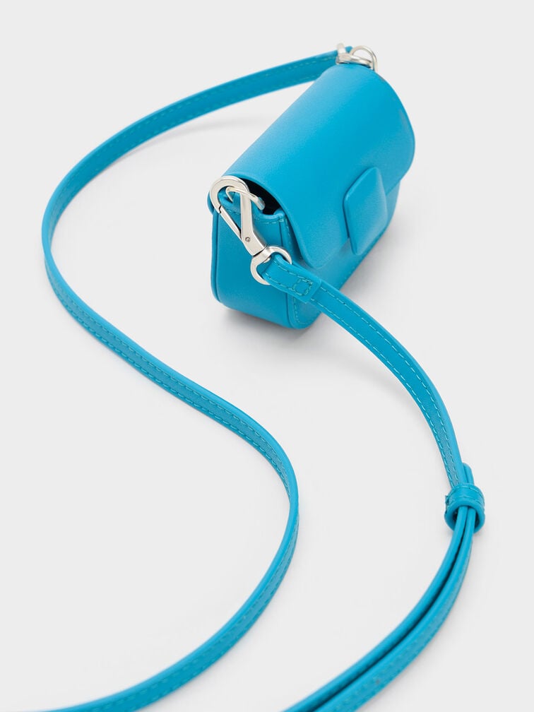 Koa 方釦小廢包, 藍色, hi-res