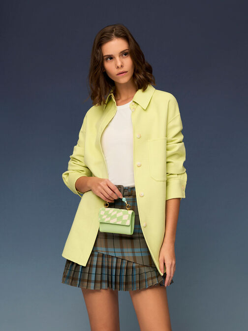 Rowan Bead-Handle Canvas Cut-Out Wallet, Mint Green, hi-res