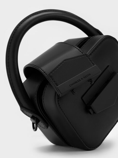 Mini Vertigo Boxy Top Handle Bag, Jet Black, hi-res