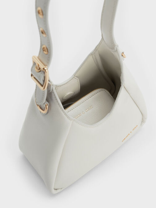 Mini Buzz Hobo Bag, White, hi-res