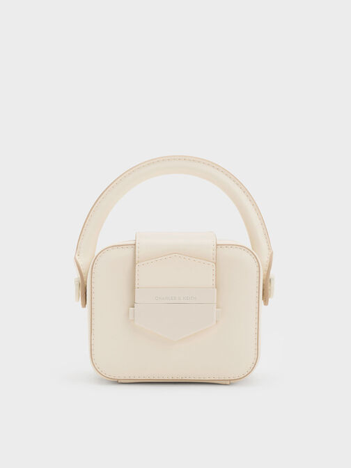 Mini Vertigo Boxy Top Handle Bag, Cream, hi-res