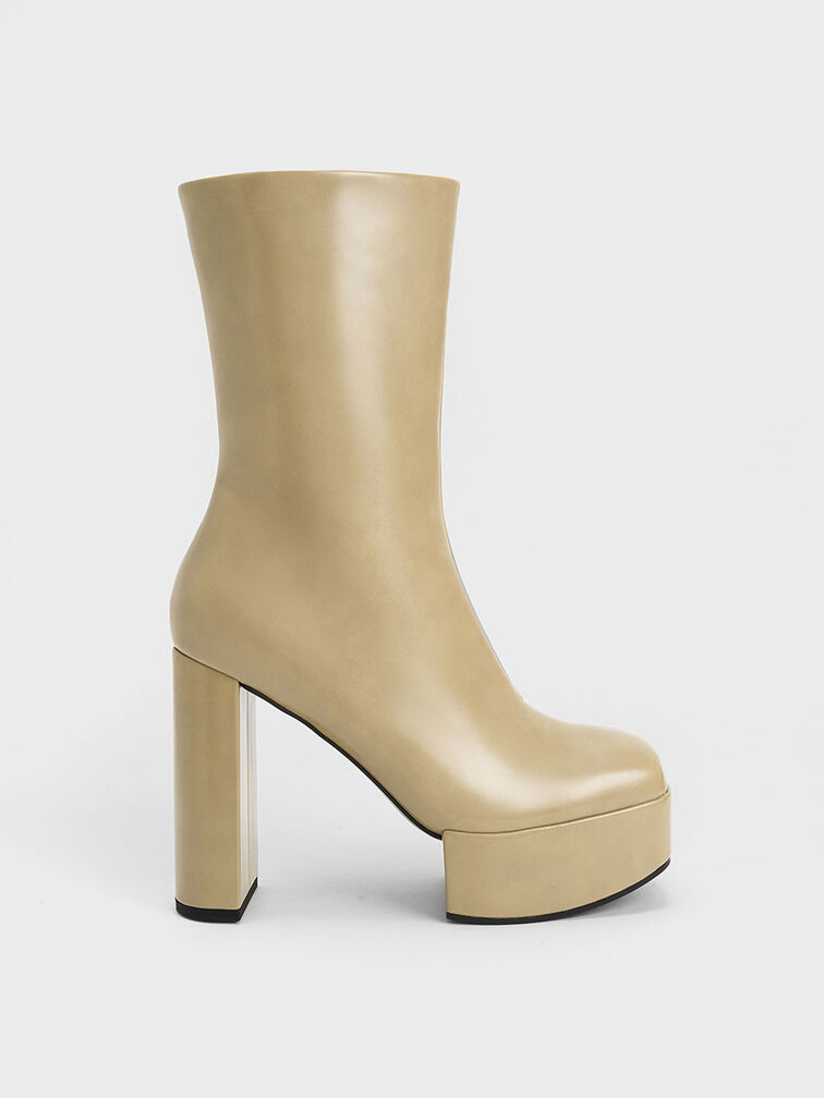 Corinth Blade Heel Boots, Taupe, hi-res