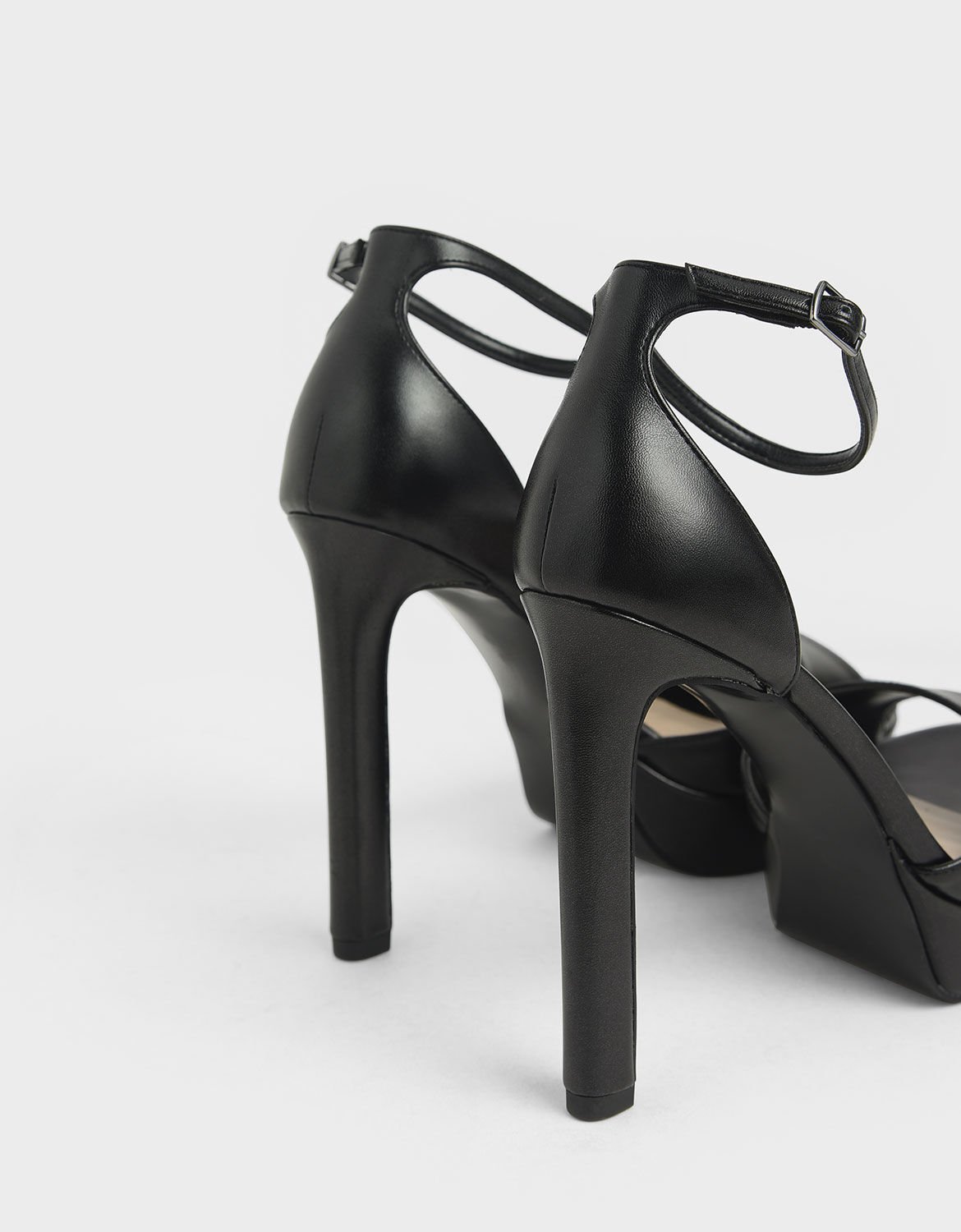 black platform stiletto sandals
