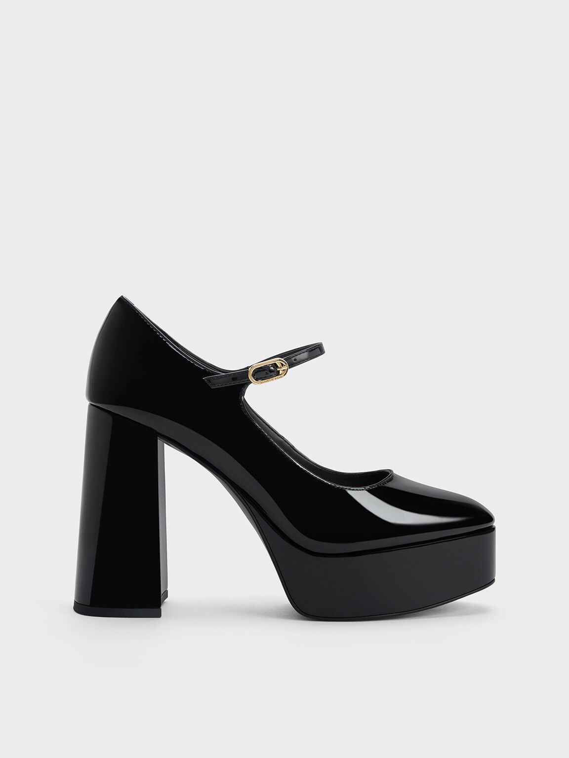 ASOS DESIGN Penny platform Mary Jane heeled shoes in black | ASOS