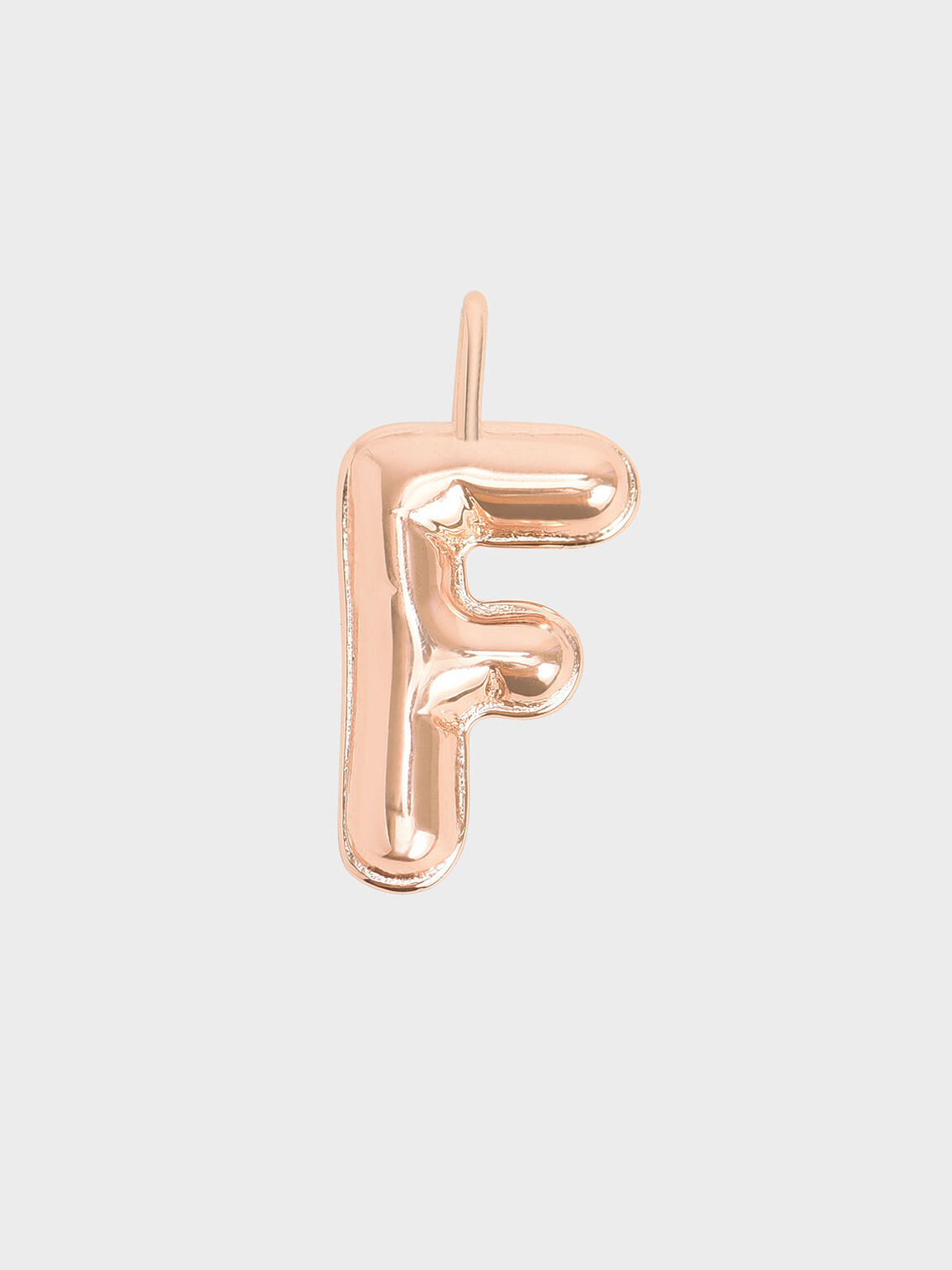 Alphabet 'F' Charm, Rose Gold, hi-res