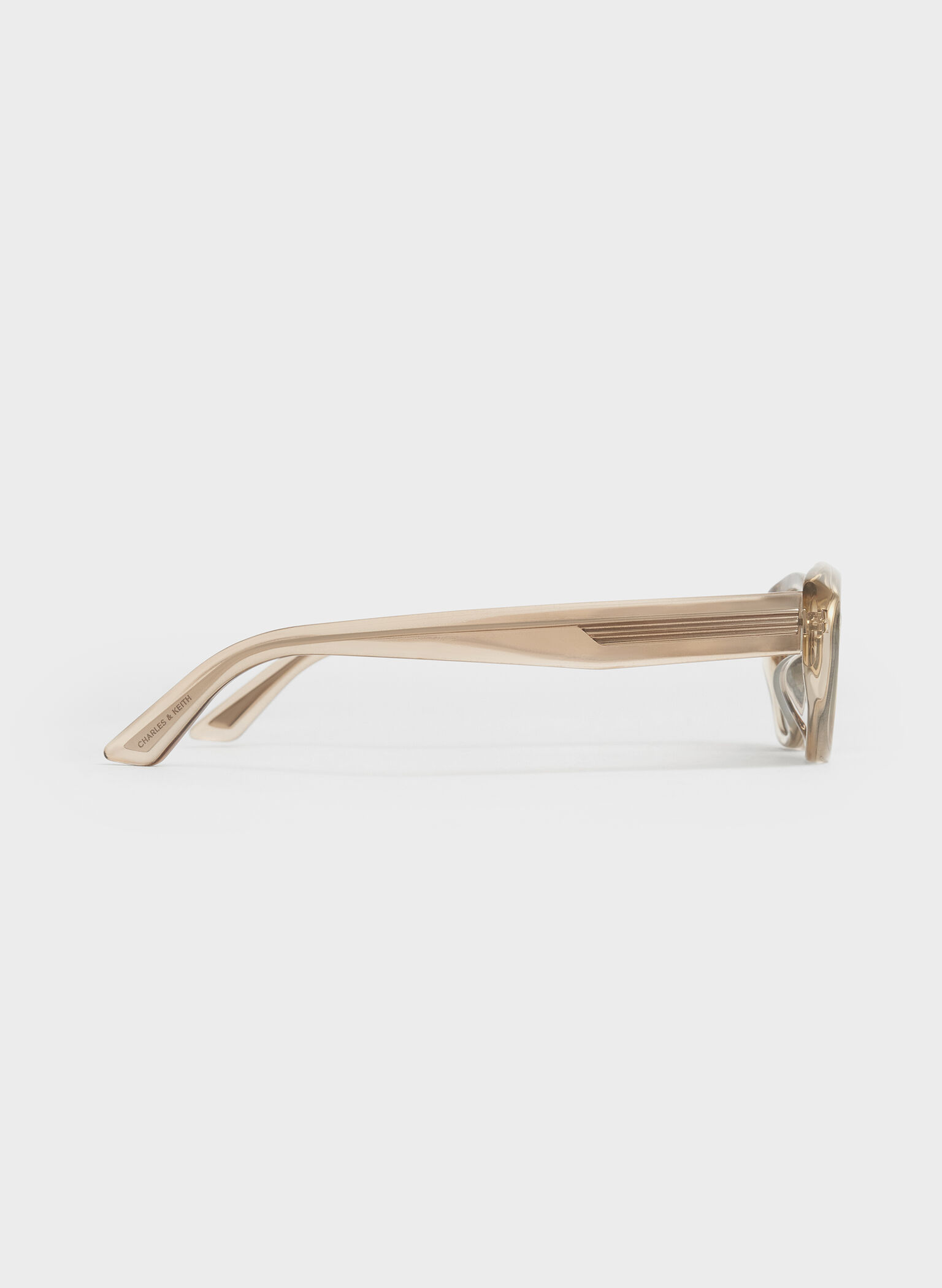 Bijou Recycled Acetate Cateye Sunglasses, Beige, hi-res