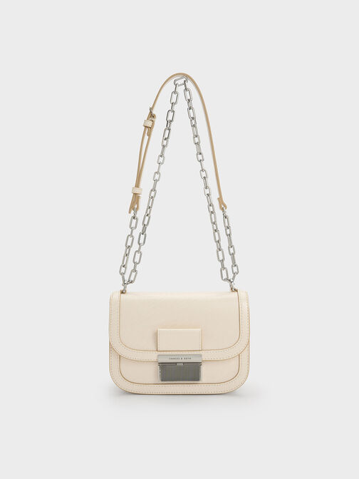 Charlot Chain Strap Bag, Beige, hi-res