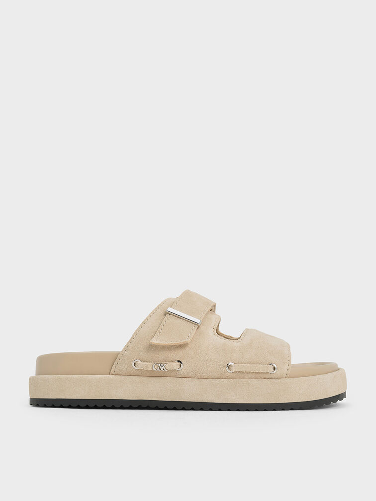 Sandalias de gamuza Kori, Beige, hi-res
