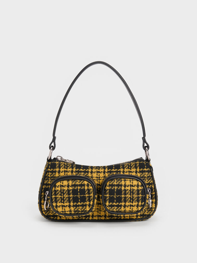 Plaid Check Multi Compartment Crossbody Bag - New Arrivals