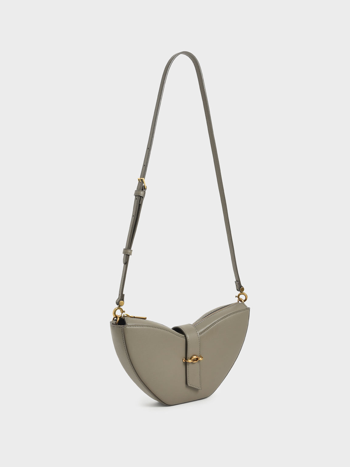 Poppy Chain Handle Sculptural Bag, Taupe, hi-res