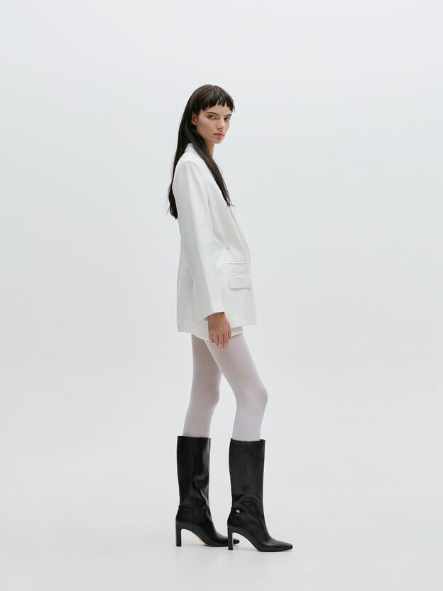 Georgina Leather Knee-High Boots, Black, hi-res