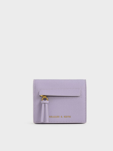 Snap Button Card Holder, Lilac, hi-res