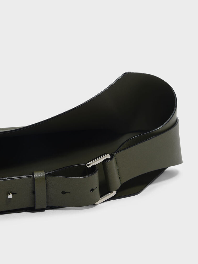 Wide Waist Belt, Olive, hi-res