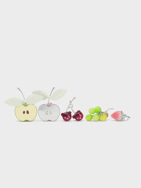 Strappy Tie-Around Sandals & Fruit Charms Set, Mint Sorbet, hi-res