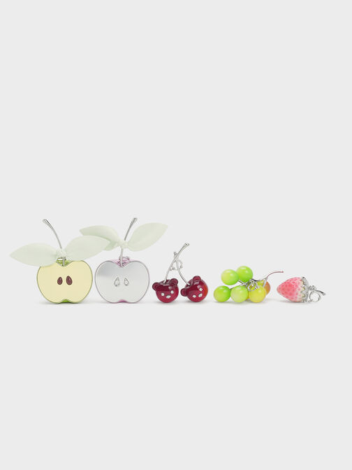 Strappy Tie-Around Sandals & Fruit Charms Set, Mint Sorbet, hi-res