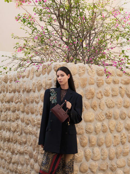 Mini Kerry Top Handle Bag, Wineberry Red, hi-res