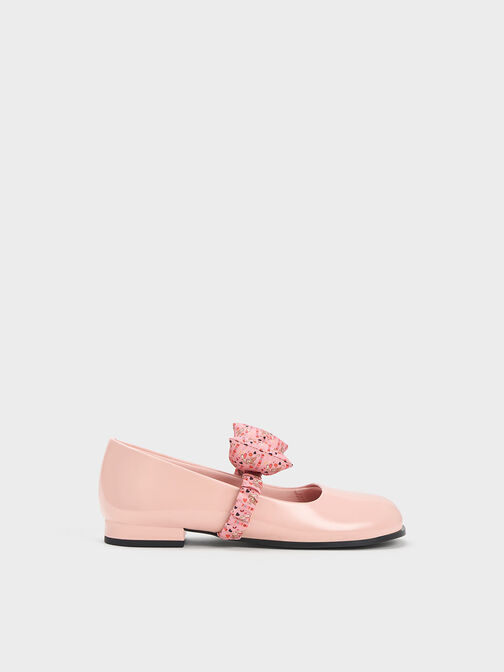 Girls' Judy Hopps Puffy Bow Ballerinas, Pink, hi-res