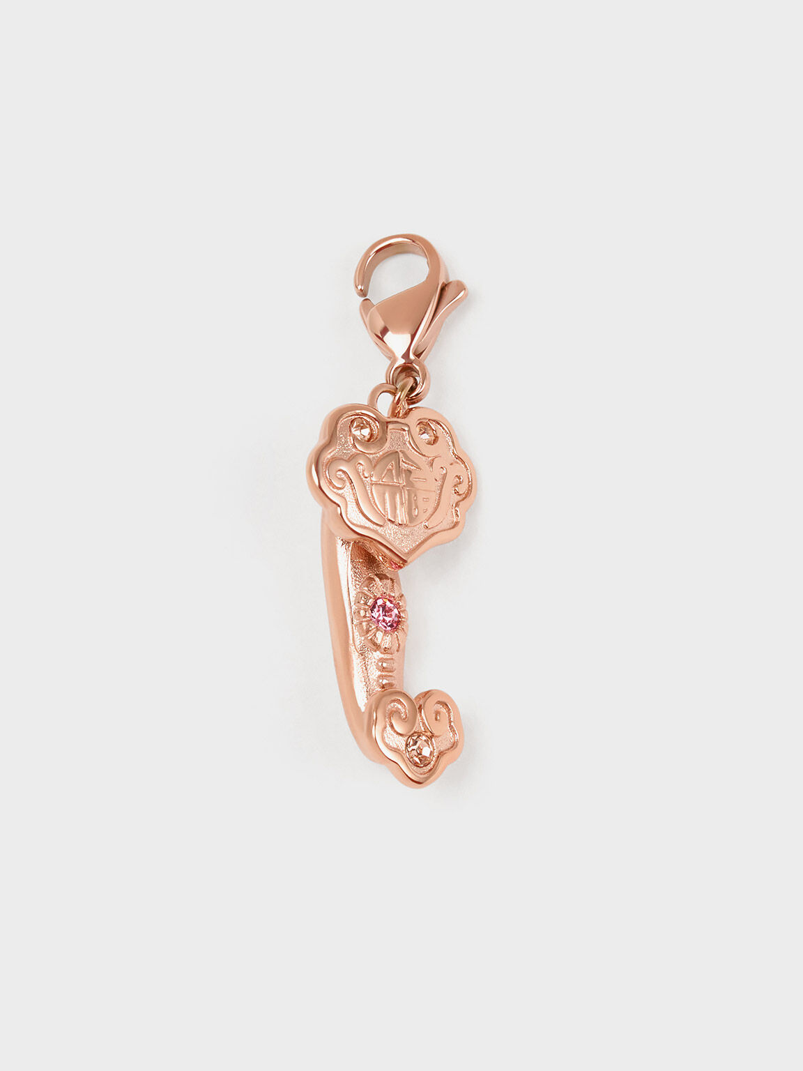 Traditional Phone Charm, Rose Gold, hi-res