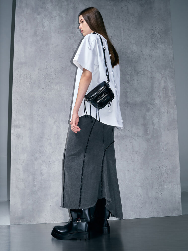 Xylia Multi-Zip Crossbody Bag, Noir, hi-res