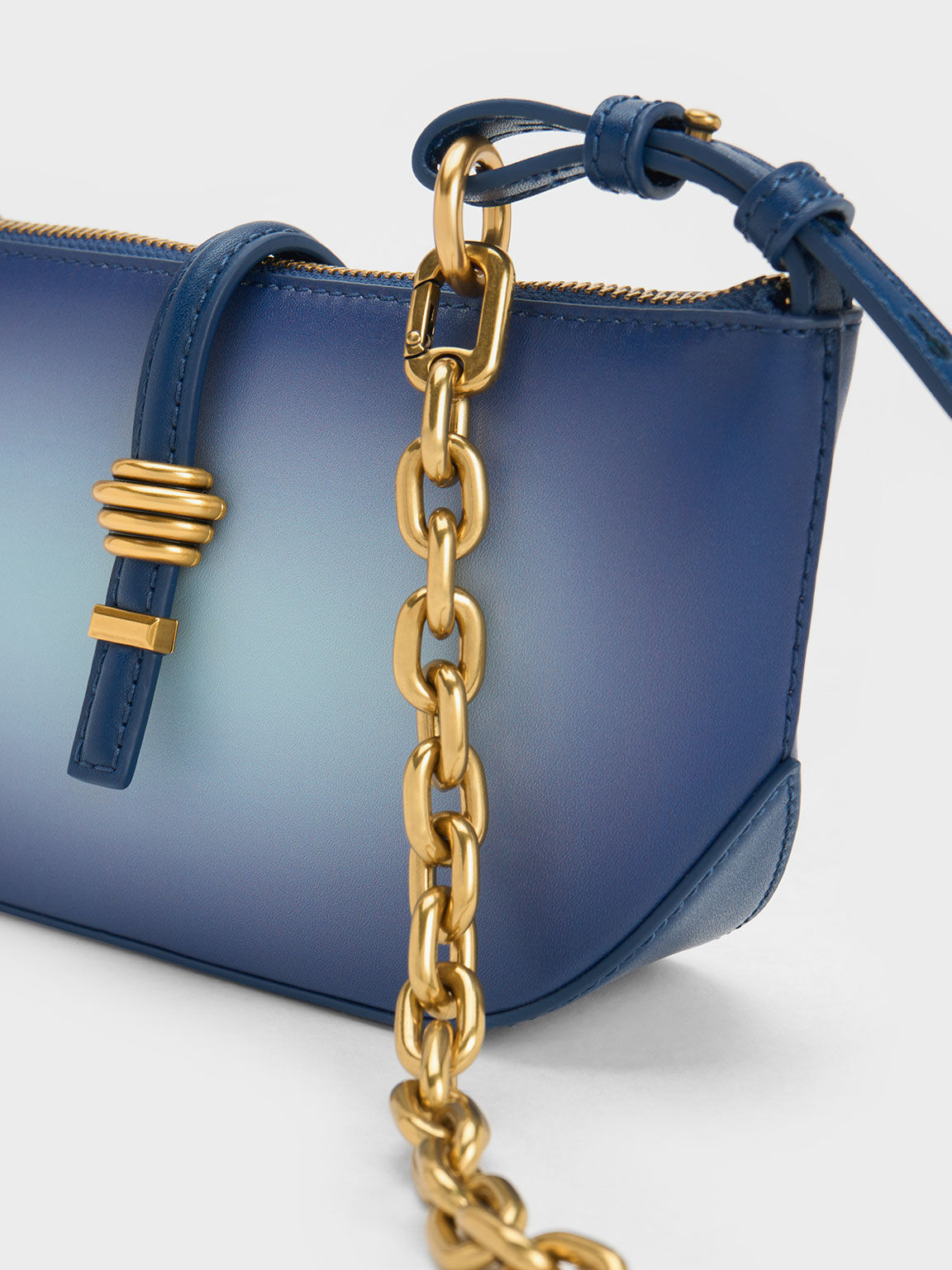 Trudy Ombre Belted Geometric Bag, Navy, hi-res