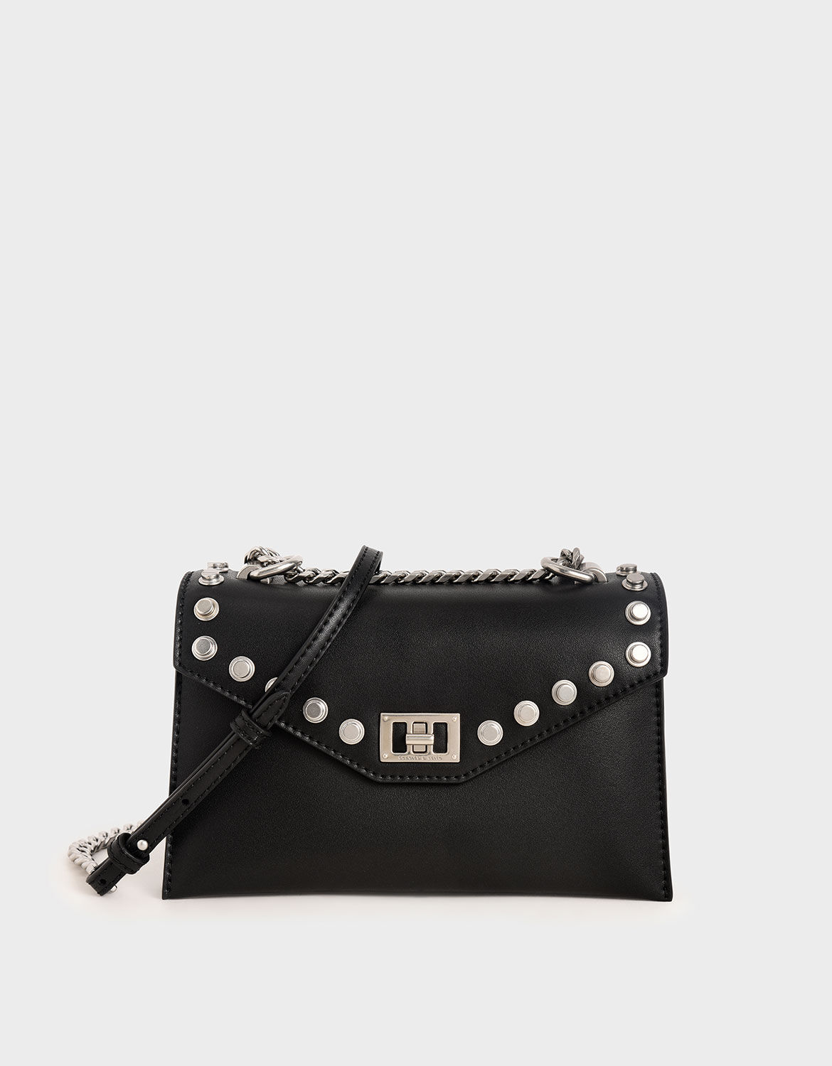 black studded crossbody bag