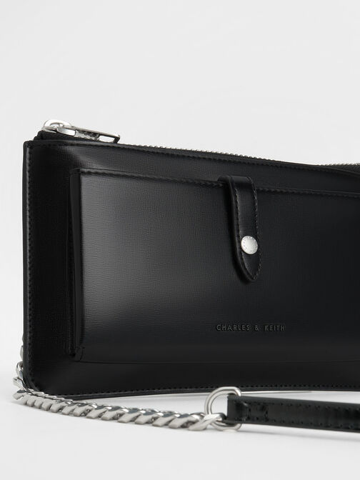 Rebel Top-Zip Long Wallet, Noir, hi-res