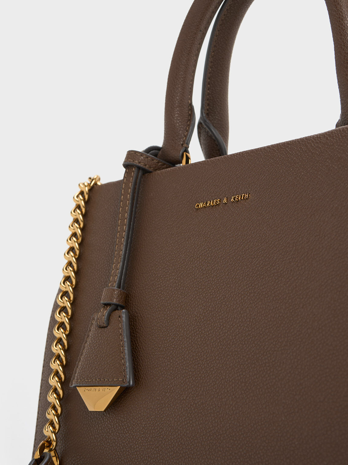 Charles & keith structured top handle bag best sale