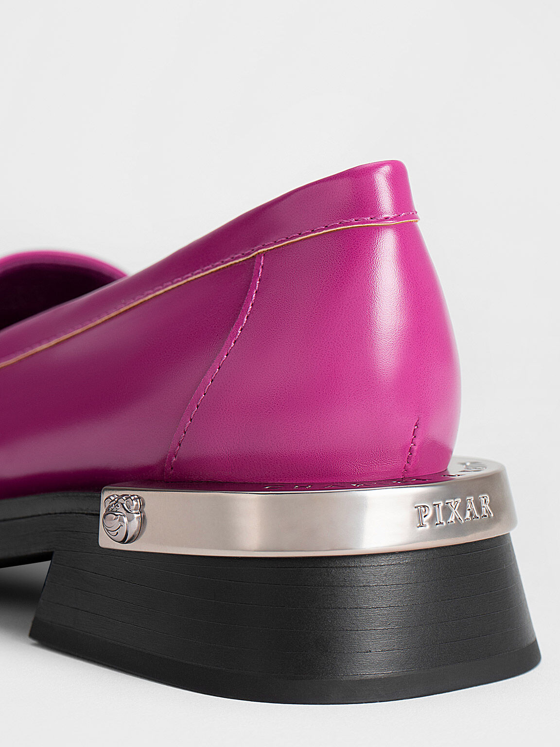 Lotso Studded Penny Loafers, Fuchsia, hi-res